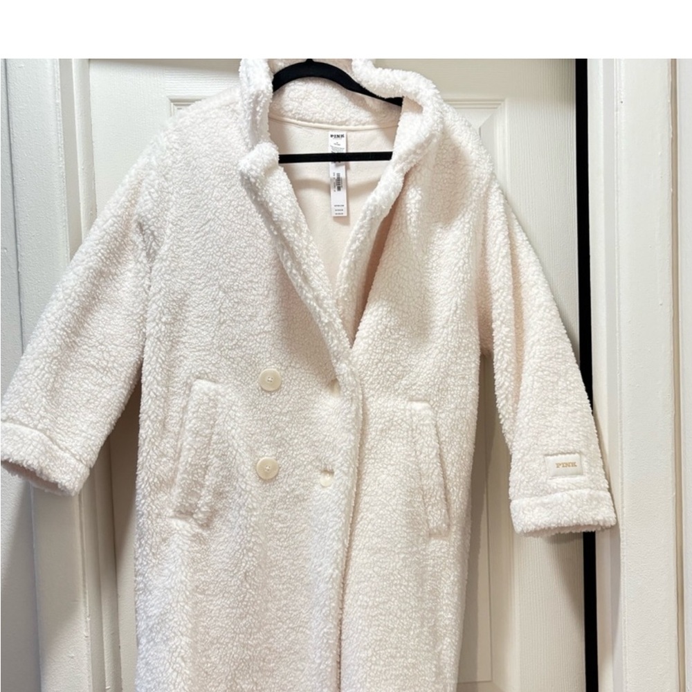 Victoria's Secret Off-White Teddy Coat